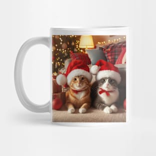 Cats in santa hats Mug